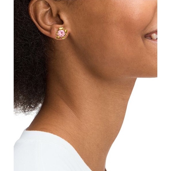 KATE SPADE • Pink Forest Nouveau Crystal Earrings - Picture 2 of 3